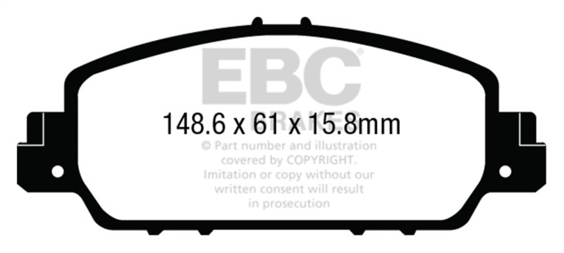 Honda Accord Brake Pads - Front - EBC - Yellowstuff - `13-`27