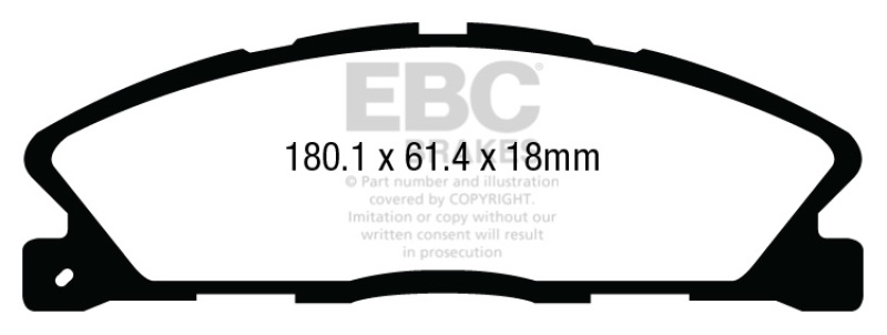 Ford Taurus Brake Pads - Front - EBC - Yellowstuff - `13-`27