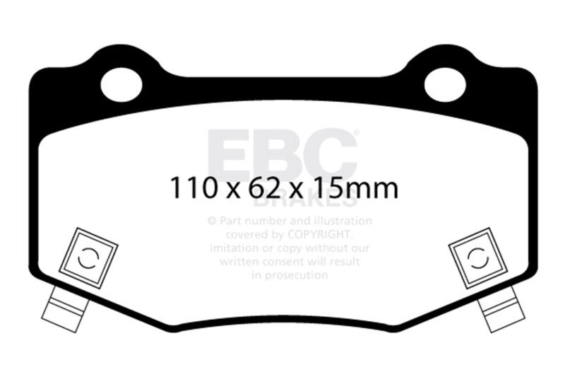 Cadillac ATS-V Brake Pads - Rear - EBC - Yellowstuff - `16-`27