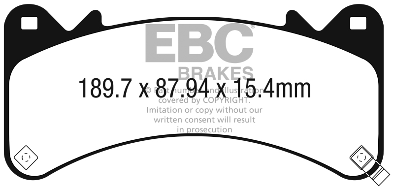 Chevrolet Tahoe Brake Pads - Front - EBC - Yellowstuff - `15-`27