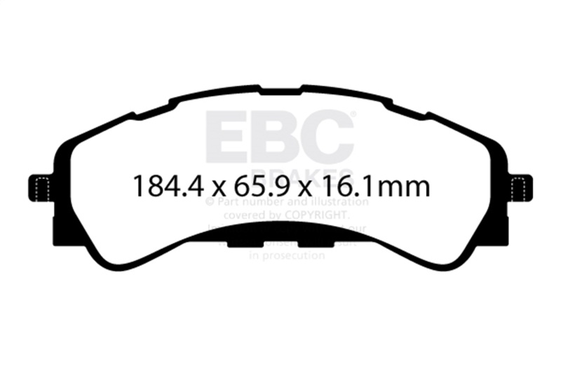 Ford Ranger Brake Pads - Performance - Front - EBC - Yellowstuff - `19-`27