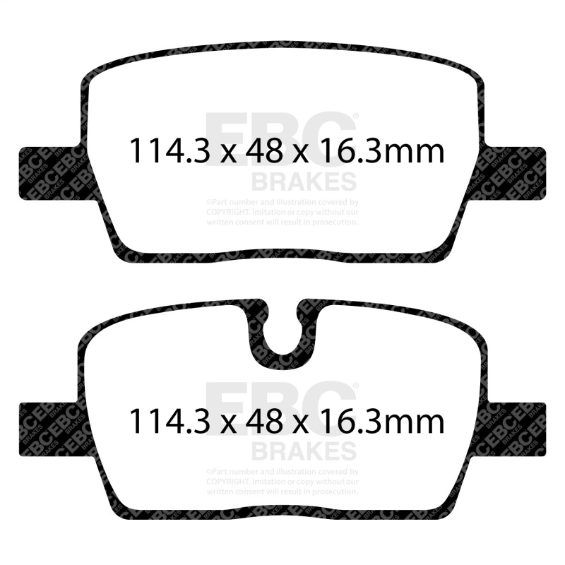 Cadillac CT4 Sport Brake Pads - Rear - EBC - Yellowstuff - `20-`27