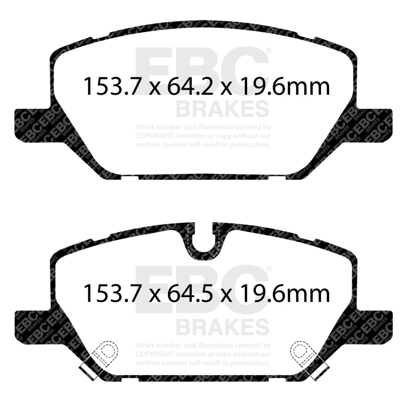 Cadillac CT5 Brake Pad Sets - Front - EBC - Yellowstuff - `20-`27
