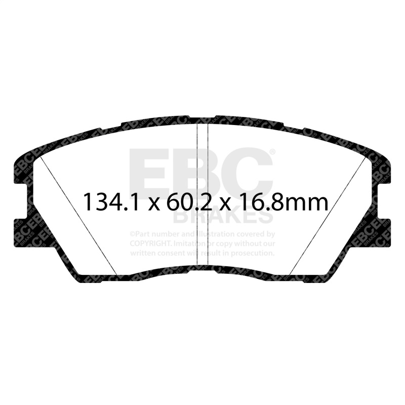 Kia Soul Brake Pad Set - Front - EBC - Yellowstuff - `20-`27