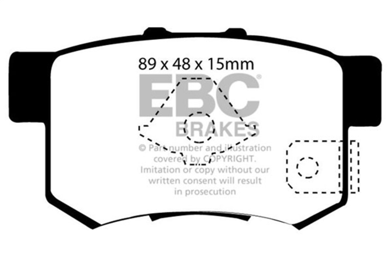 Acura RDX Brake Pad Set - Rear - EBC - Bluestuff NDX - `10-`12