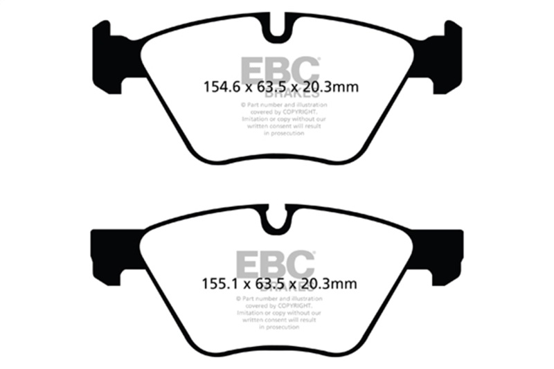 BMW 3 Series Brake Pads - Front - EBC - Bluestuff NDX - `06-`07 BMW 3 Series Brake Pads - Front - EBC - Bluestuff NDX - `06-`07