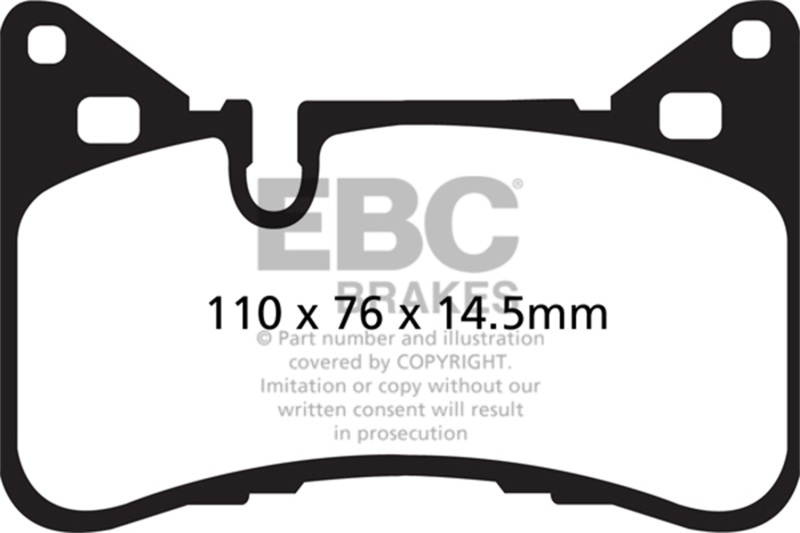 Mercedes-Benz C63 AMG Brake Pads - Rear - EBC - Bluestuff NDX - 2014
