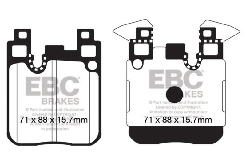 BMW 335i Brake Pads - Rear - EBC - Bluestuff NDX - `13-`18 BMW 335i Brake Pads - Rear - EBC - Bluestuff NDX - `13-`18