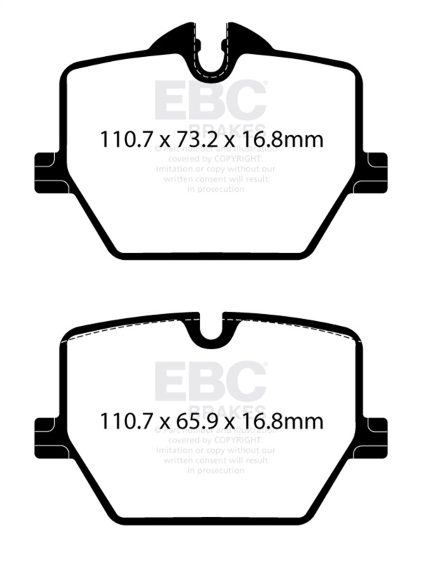 BMW 3 Series Brake Pads - Front - EBC - Bluestuff NDX - `21-`27