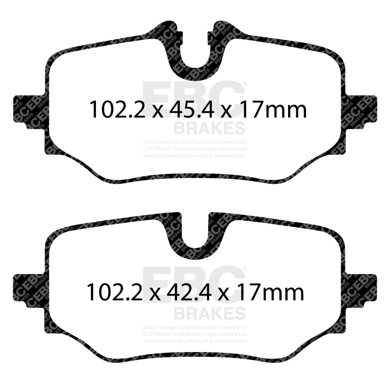 BMW X1 Brake Pads - Rear - EBC - Bluestuff - `23-`26