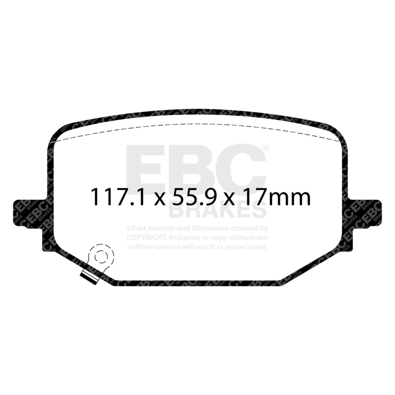Ford Explorer ST Brake Pads - Rear - EBC - Bluestuff NDX - `20-`27