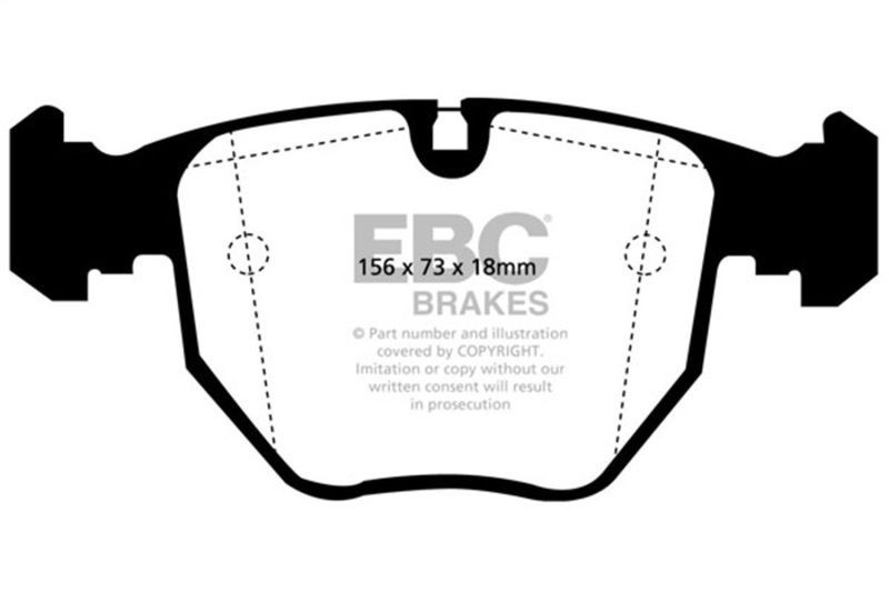 BMW X5 Brake Pads - Front - EBC - 6000 Series Greenstuff - `00-`06