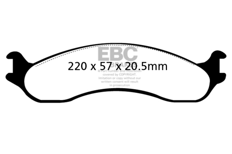 Dodge B2500 Brake Pads - Front - EBC - 6000 Series Greenstuff - `98-`03