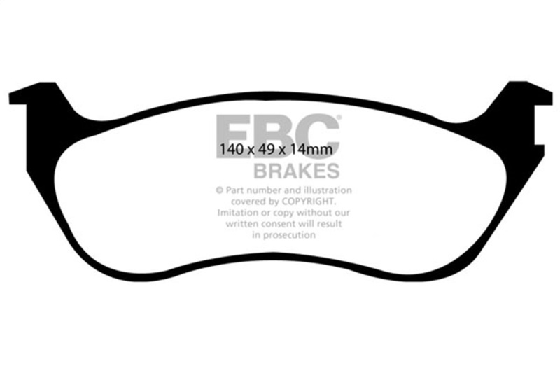 Ford Explorer Brake Pads - Rear - EBC - Greenstuff 6000 Series - `02-`05