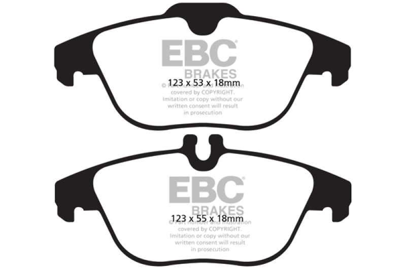 Mercedes-Benz GLK250 Brake Pads - Rear - EBC - Greenstuff - `13-`16