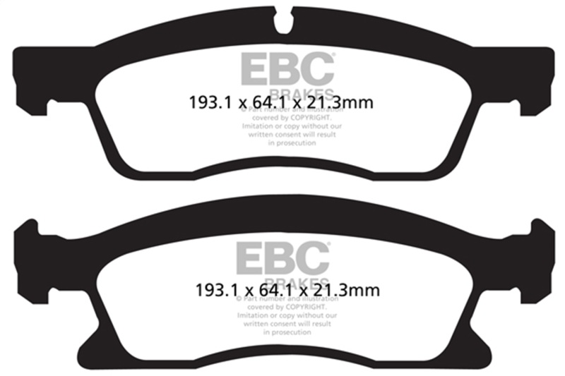 Dodge Durango Brake Pads - Front - EBC - 6000 Series Greenstuff - `13-`27