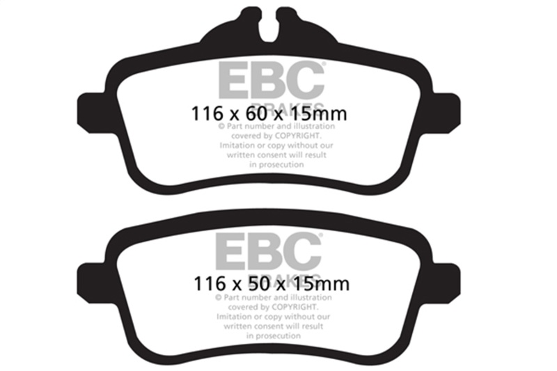 Mercedes-Benz GL350 Brake Pads - Rear - EBC - 6000 Series Greenstuff - `13-`16