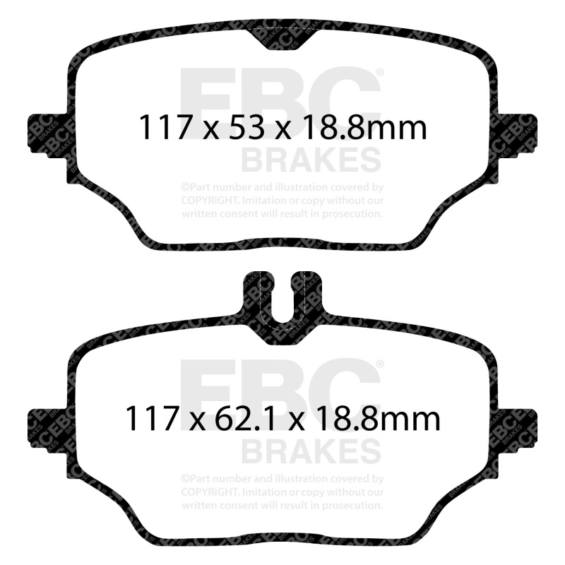 Mercedes-Benz GLE350 Brake Pads - Rear - EBC - Greenstuff 6000 Series - `20-`27