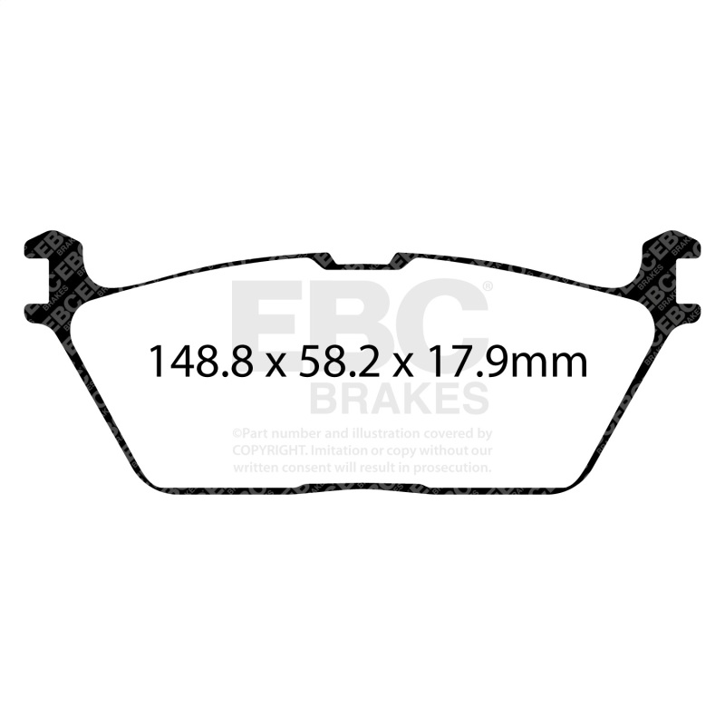 Ram 1500 Brake Pad Set - Rear - EBC - Greenstuff 6000 Series - `19-`27