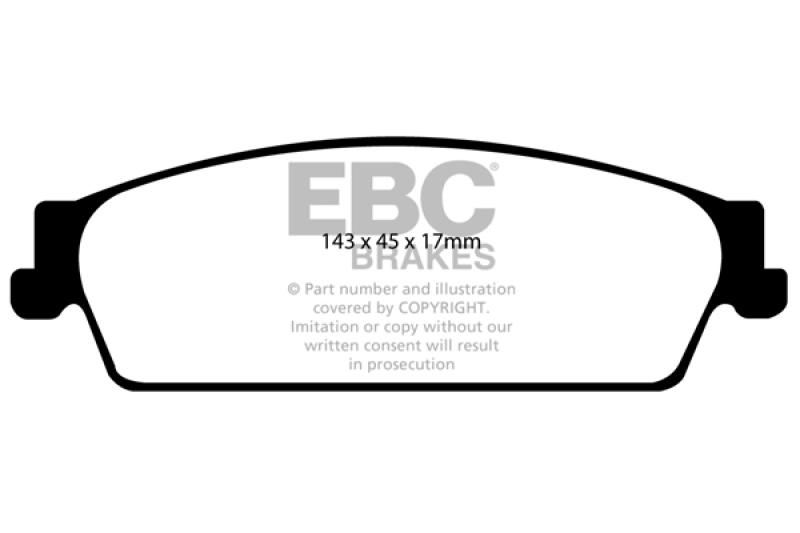 Cadillac Escalade Brake Pads - Rear - EBC - Extra Duty - `09-`14