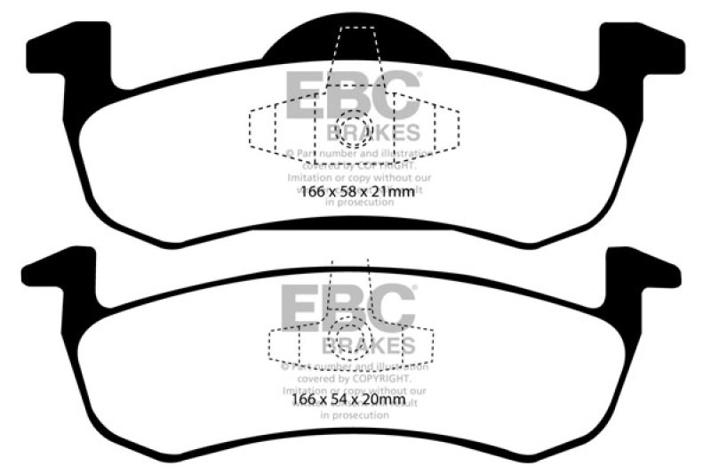Ford Expedition Brake Pads - Rear - EBC - Extra Duty - `07-`09