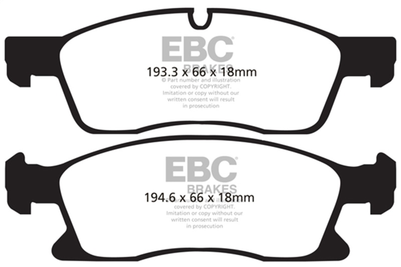 Dodge Durango Brake Pads - Front - EBC - Extra Duty - `11-`27