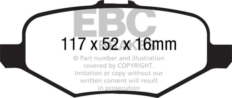 Ford Explorer Brake Pads - Rear - EBC - Extra Duty - `13-`27