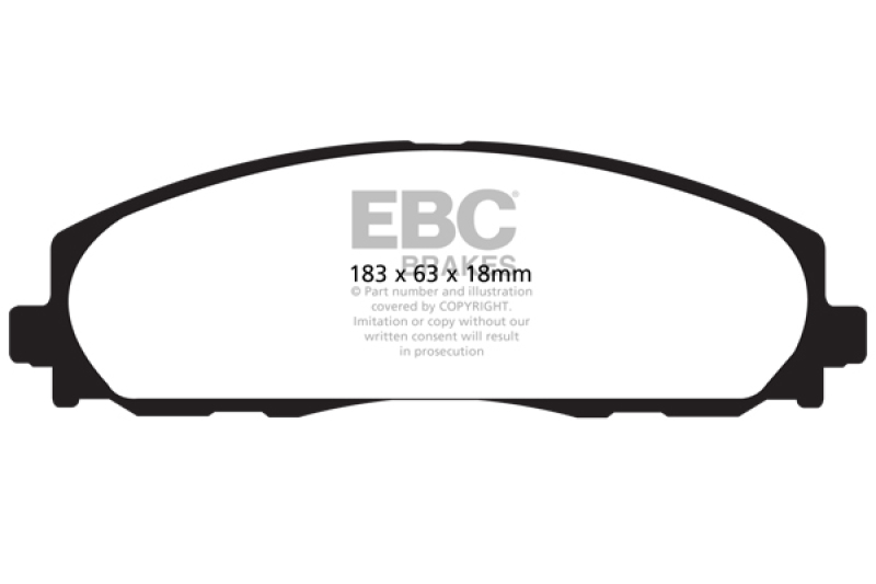 Chrysler Pacifica Brake Pads - Front - EBC - Orangestuff 9000 Series Race - `16-`27