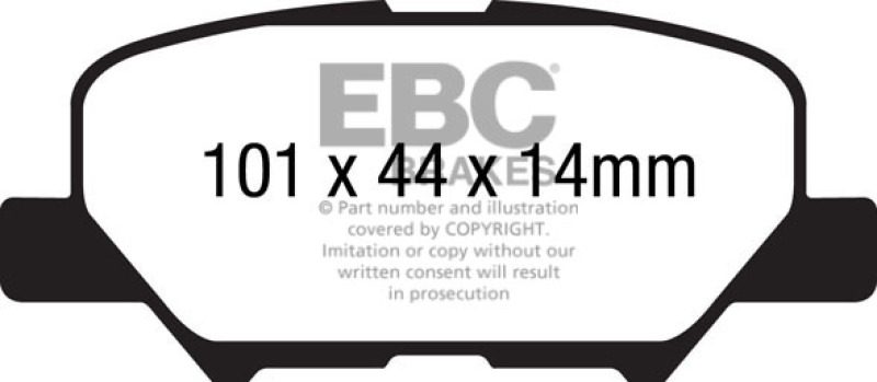 Mitsubishi Outlander Brake Pads - Rear - EBC - Extra Duty - `13-`27