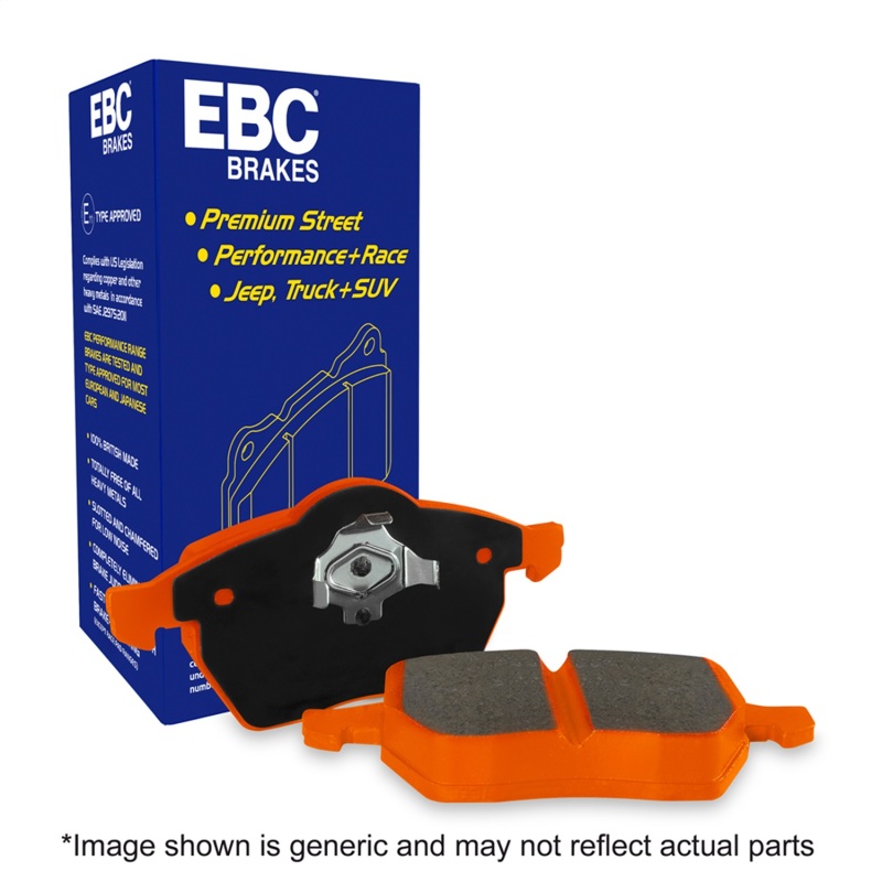 Porsche Cayenne Brake Pads - Front - EBC - Orangestuff 9000 Series Race - `18-`27