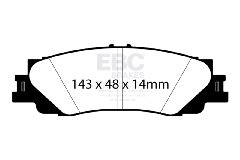Lexus LX600 Brake Pad Set - Rear - EBC - Extra Duty - `22-`27