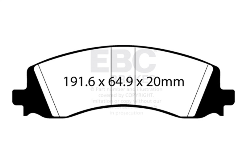Ram 2500 Brake Pad Set - Rear - EBC - Extra Duty - `19-`27