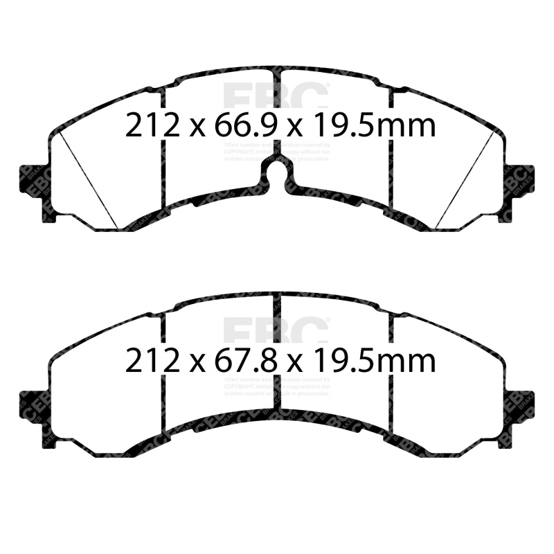 Chevrolet Silverado 2500 Brake Pads - Front - EBC - Extra Duty - `19-`27