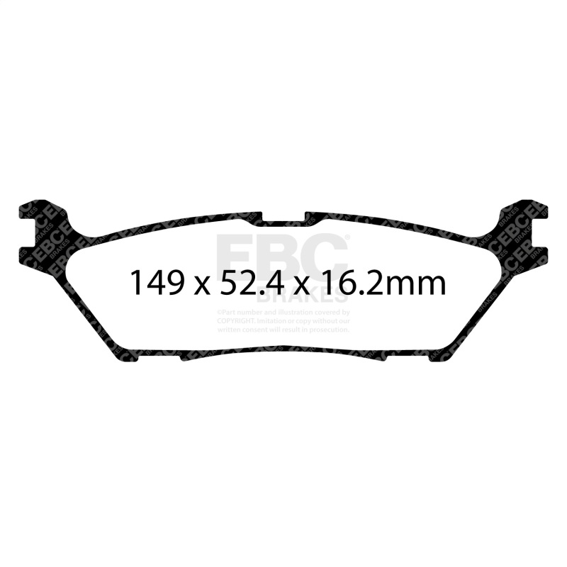 Ford Expedition Brake Pads - Rear - EBC - Extra Duty - `22-`27