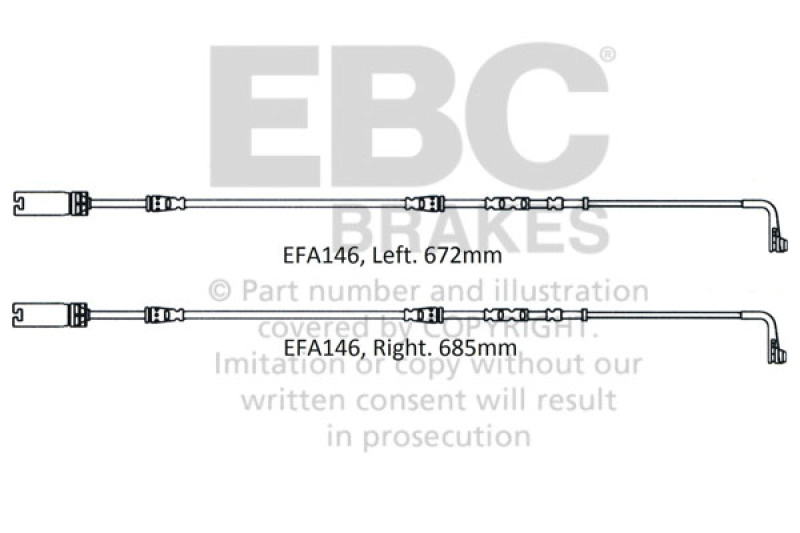 BMW M3 Brake Wear Sensor - Front - EBC - `08-`10 BMW M3 Brake Wear Sensor - Front - EBC - `08-`10
