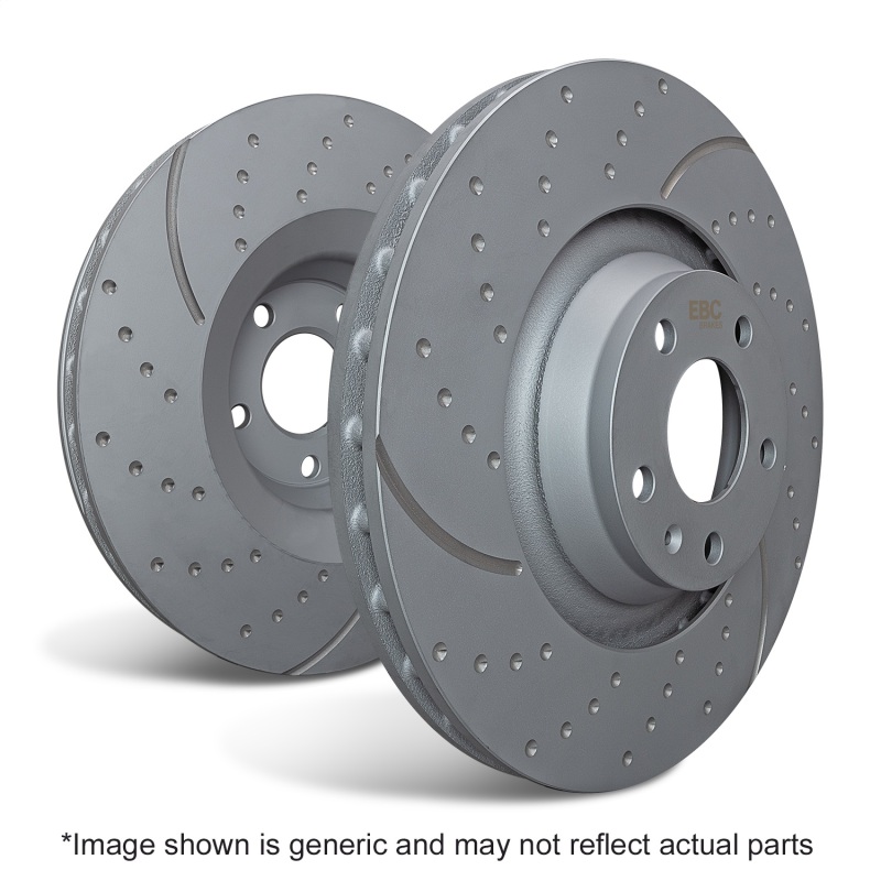 Nissan Versa Brake Rotors (2) - Front - EBC - 3GD Series Sport Slotted Rotors - `12-`27