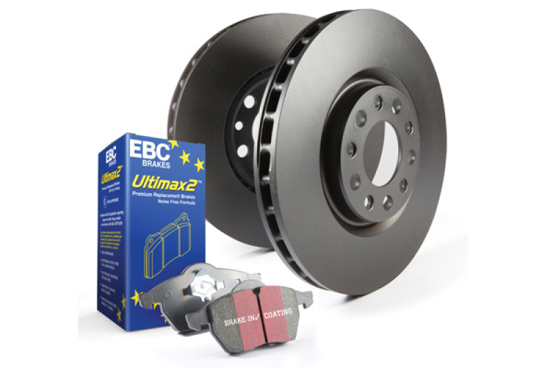KIA Forte Koup Brake Pads + Rotors - Front + Rear - EBC - Premium Rotors + Ultimax EBC Pads - `14-`27
