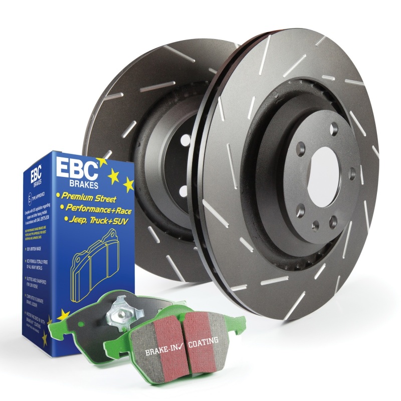 Honda Crosstour Brake Kit - Rear - EBC - USR Slotted Rotors + Greenstuff Pads - `11-`27
