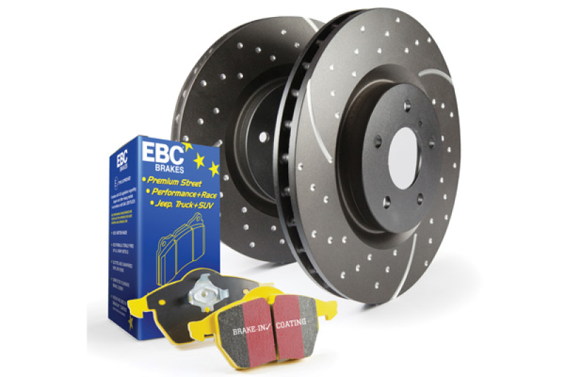 Volkswagen Jetta Mk6 Brake Kit - Rear - EBC - EBC GD Sport Rotors + Yellowstuff Pads - `14-`27