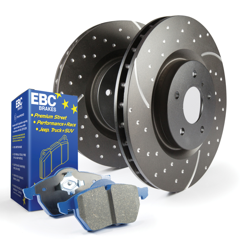 INFINITI Q70 Brake Pads + Rotors - Front - EBC - GD Rotors + Bluestuff Pads - `14-`27