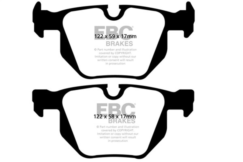 BMW X5 Brake Pads - Rear - EBC - Ultimax2 - Black - `07-`10