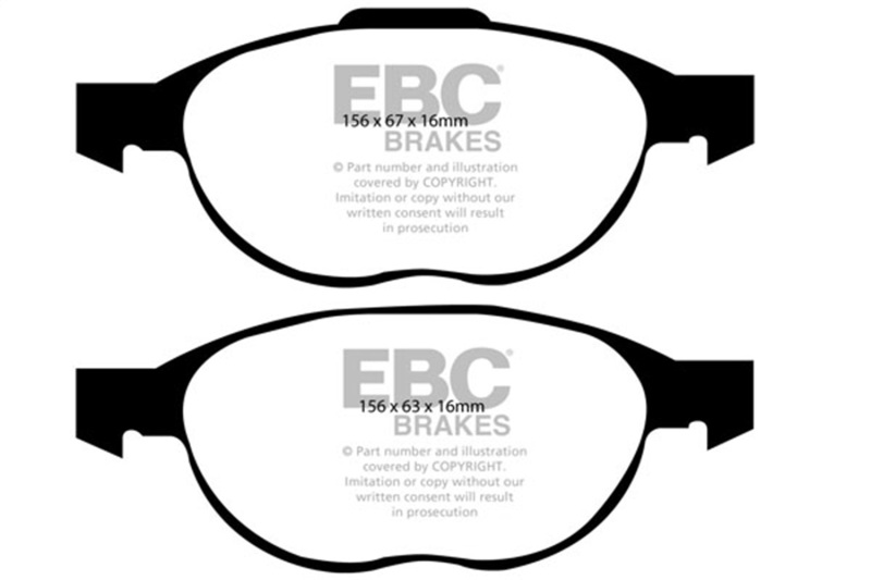 Ford C-Max Brake Pads - Front - EBC - Ultimax2 - `12-`27