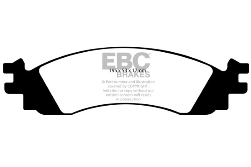 Ford Explorer Brake Pads - Front - EBC - Ultimax2 - Black - `06-`10