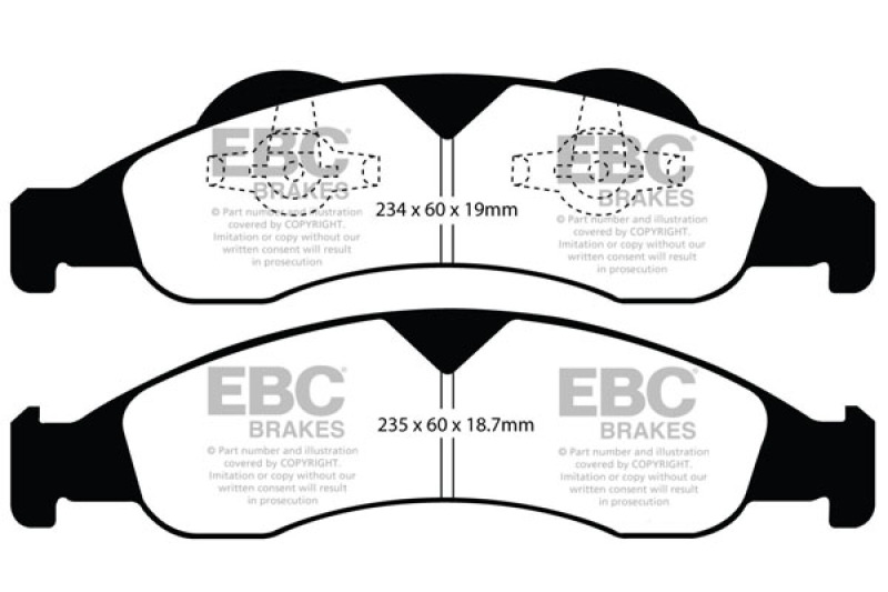 Ford Expedition Brake Pads - Front - EBC - Ultimax2 - `07-`09
