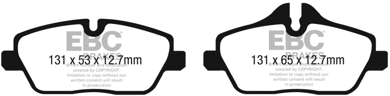 BMW i3 Brake Pads - Front - EBC - Ultimax2 - Black - `14-`27