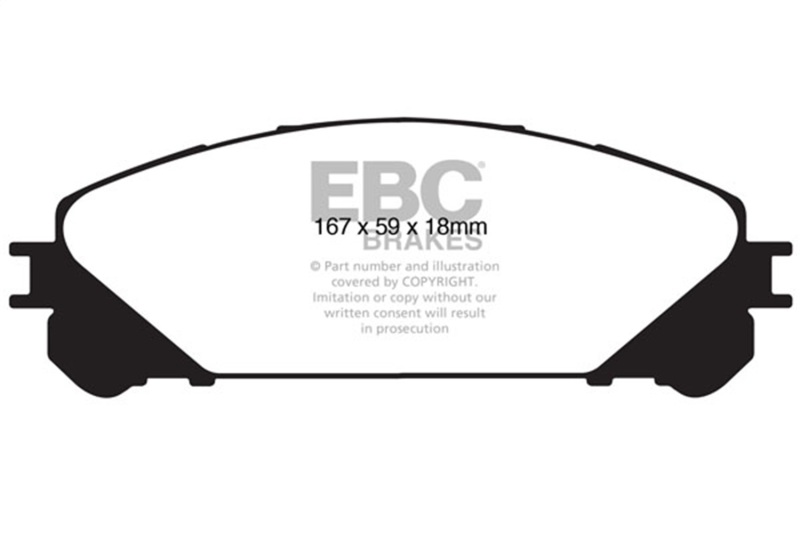 Lexus NX200t Brake Pads - Front - EBC - Ultimax2 - `15-`27