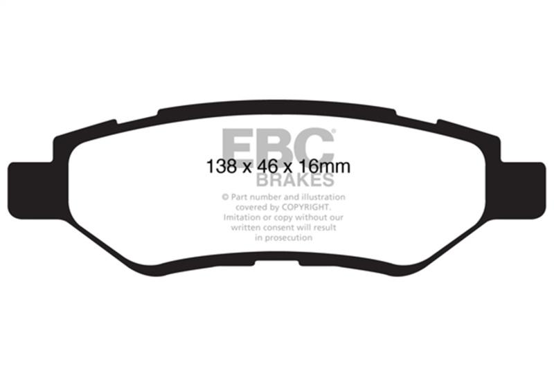 Cadillac CTS Brake Pads - Rear - EBC - Ultimax2 - `08-`13