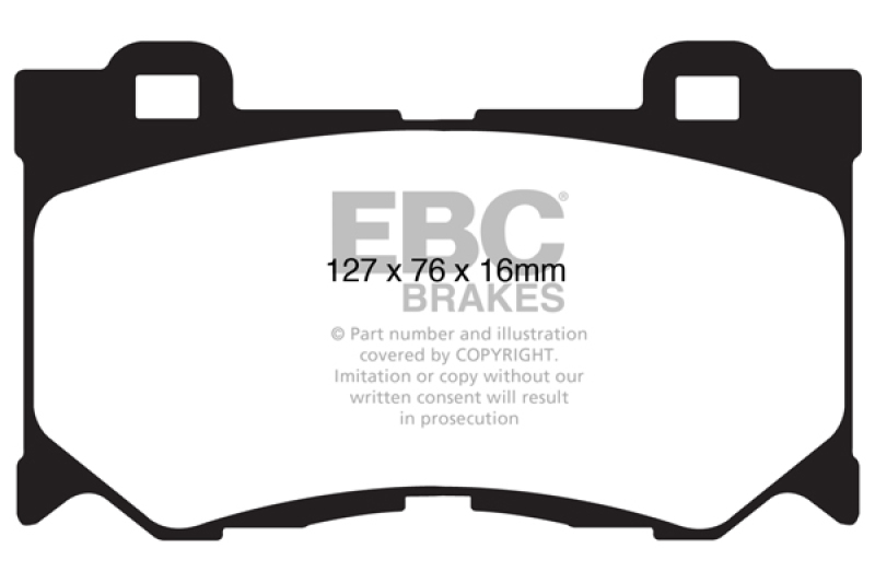 Infiniti Q50 Brake Pad Set - Front - EBC - Ultimax2 - Black - `13-`27