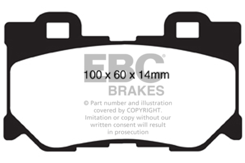 Infiniti Q50 Brake Pads - Rear - EBC - Ultimax2 - Black - `13-`27