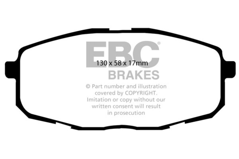 Hyundai Elantra Brake Pads - Front - EBC - Ultimax2 - `09-`12